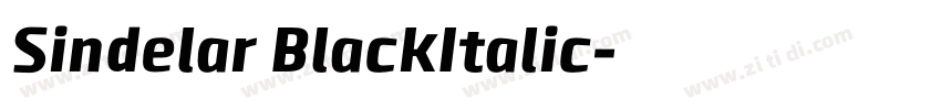 Sindelar BlackItalic字体转换